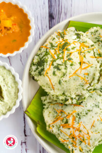 पौष्टिक बाजरा पालक इडली